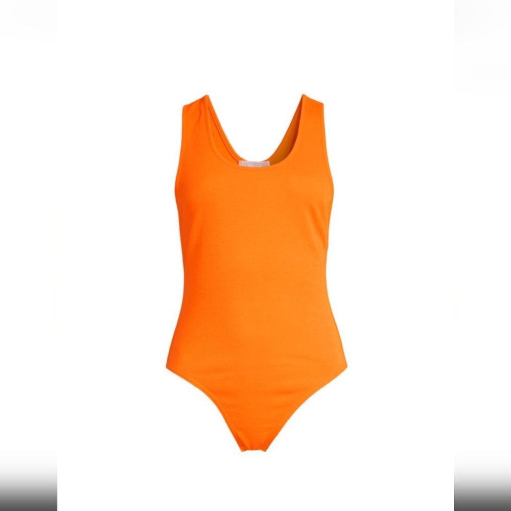 Victor Glemaud Orange Racer Back Bodysuit